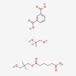 molecular formula C22H34O11 B14552348 Benzene-1,3-dicarboxylic acid;6-(3-hydroxy-2,2-dimethylpropoxy)-6-oxohexanoic acid;propane-1,2-diol CAS No. 61809-81-2
