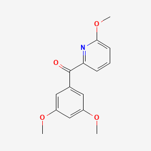 molecular formula C15H15NO4 B1455237 2-(3,5-Dimethoxybenzoyl)-6-methoxypyridine CAS No. 1187168-31-5