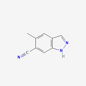 molecular formula C9H7N3 B1455243 5-methyl-1H-indazole-6-carbonitrile CAS No. 1167056-20-3