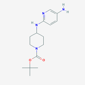 molecular formula C15H24N4O2 B1455255 tert-Butyl 4-(5-aminopyridin-2-ylamino)piperidine-1-carboxylate CAS No. 936368-89-7
