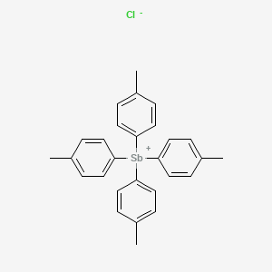 molecular formula C28H28ClSb B14552569 Tetrakis(4-methylphenyl)stibanium chloride CAS No. 61705-00-8