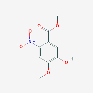molecular formula C9H9NO6 B1455259 Methyl 5-hydroxy-4-methoxy-2-nitrobenzoate CAS No. 215659-03-3