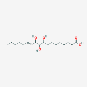 molecular formula C18H34O5 B14552649 9,10,11-Trihydroxyoctadec-12-enoic acid CAS No. 61911-67-9