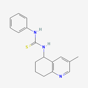 molecular formula C17H19N3S B14552653 N-(3-Methyl-5,6,7,8-tetrahydroquinolin-5-yl)-N'-phenylthiourea CAS No. 62230-76-6