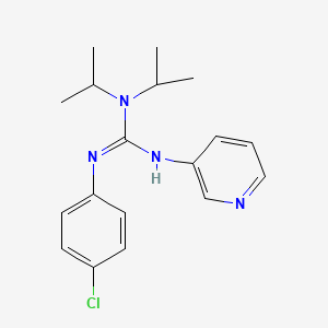 molecular formula C18H23ClN4 B14552771 N''-(4-Chlorophenyl)-N,N-dipropan-2-yl-N'-pyridin-3-ylguanidine CAS No. 61760-02-9
