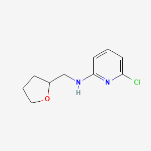 molecular formula C10H13ClN2O B1455279 6-Chloro-N-((tetrahydrofuran-2-yl)methyl)pyridin-2-amine CAS No. 1220035-67-5
