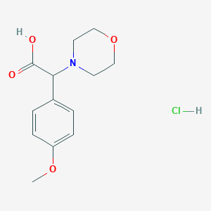 molecular formula C13H18ClNO4 B1455281 (4-Methoxy-phenyl)-morpholin-4-YL-acetic acid; hydrochloride CAS No. 93475-27-5