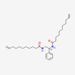 molecular formula C30H48N2O2 B14552820 N,N'-(1-Phenylethane-1,2-diyl)di(undec-10-enamide) CAS No. 61796-78-9