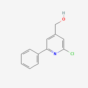 molecular formula C12H10ClNO B1455284 (2-Chloro-6-phenylpyridin-4-YL)methanol CAS No. 925004-74-6