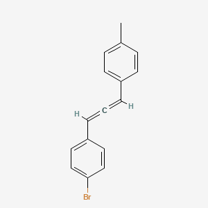 molecular formula C16H13Br B14552847 Benzene, 1-bromo-4-[3-(4-methylphenyl)-1,2-propadienyl]- CAS No. 61693-02-5