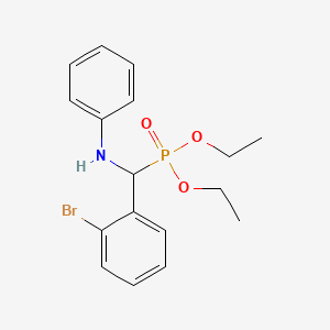 molecular formula C17H21BrNO3P B14552875 Diethyl [anilino(2-bromophenyl)methyl]phosphonate CAS No. 61700-92-3