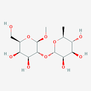 molecular formula C13H24O10 B145529 Methyl 2-O-alpha-rhamnopyranosyl-beta-galactopyranoside CAS No. 128962-66-3