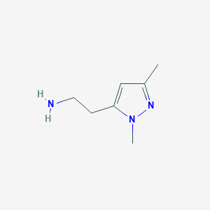 molecular formula C7H13N3 B1455290 2-(1,3-Dimethyl-1H-pyrazol-5-YL)ethanamine CAS No. 955403-47-1