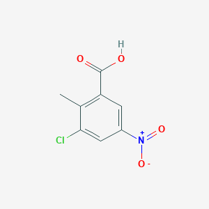 molecular formula C8H6ClNO4 B1455291 3-Chloro-2-methyl-5-nitrobenzoic acid CAS No. 1227268-71-4