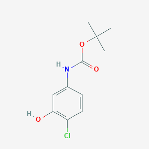 molecular formula C11H14ClNO3 B1455294 tert-Butyl (4-chloro-3-hydroxyphenyl)carbamate CAS No. 345893-27-8