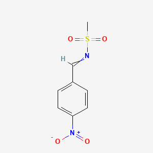 molecular formula C8H8N2O4S B14552940 N-[(4-Nitrophenyl)methylidene]methanesulfonamide CAS No. 62153-40-6