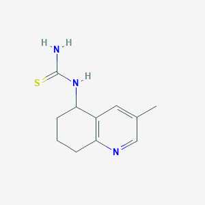 molecular formula C11H15N3S B14552949 N-(3-Methyl-5,6,7,8-tetrahydroquinolin-5-yl)thiourea CAS No. 62230-74-4