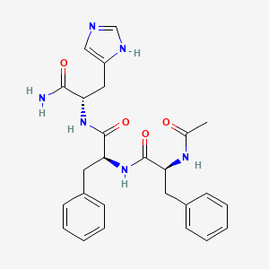 molecular formula C26H30N6O4 B14552960 N-Acetyl-L-phenylalanyl-L-phenylalanyl-L-histidinamide CAS No. 62087-98-3
