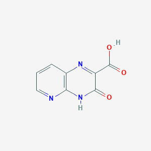 molecular formula C8H5N3O3 B1455302 Pyrido[2,3-b]pyrazine-2-carboxylic acid, 3,4-dihydro-3-oxo- CAS No. 35188-04-6