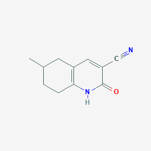 molecular formula C11H12N2O B1455310 6-Methyl-2-oxo-1,2,5,6,7,8-hexahydroquinoline-3-carbonitrile CAS No. 1247158-33-3