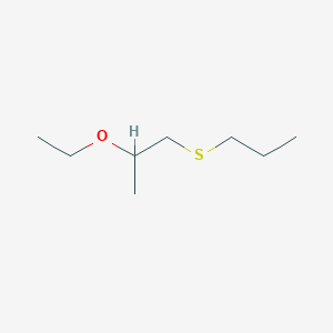 molecular formula C8H18OS B14553114 Propane, 2-ethoxy-1-(propylthio)- CAS No. 62162-22-5