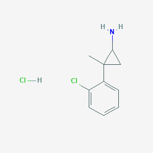 molecular formula C10H13Cl2N B1455312 2-(2-Chlorophenyl)-2-methylcyclopropan-1-amine hydrochloride CAS No. 1333700-10-9