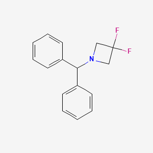 molecular formula C16H15F2N B1455314 1-Benzhydryl-3,3-difluoroazetidine CAS No. 288315-02-6