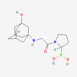 molecular formula C16H27BN2O4 B1455319 Vildagliptinboronic acid CAS No. 852331-49-8