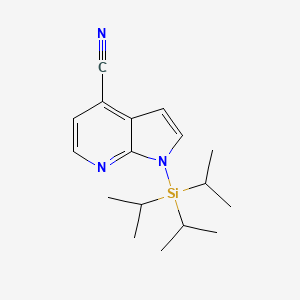 molecular formula C17H25N3Si B1455321 1-(triisopropylsilyl)-1H-pyrrolo[2,3-b]pyridine-4-carbonitrile CAS No. 1092580-01-2