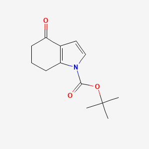 molecular formula C13H17NO3 B1455322 tert-Butyl 4-oxo-4,5,6,7-tetrahydro-1H-indole-1-carboxylate CAS No. 877170-76-8