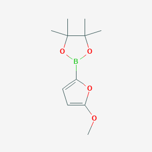 molecular formula C11H17BO4 B1455324 2-(5-Methoxyfuran-2-YL)-4,4,5,5-tetramethyl-1,3,2-dioxaborolane CAS No. 676501-86-3