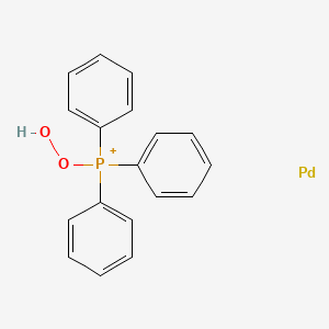 molecular formula C18H16O2PPd+ B14553284 Hydroperoxy(triphenyl)phosphanium;palladium CAS No. 61732-11-4