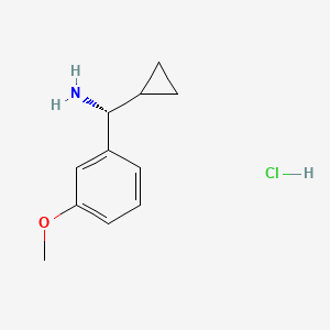 molecular formula C11H16ClNO B1455332 (R)-Cyclopropyl(3-methoxyphenyl)methanamine hydrochloride CAS No. 1391455-00-7