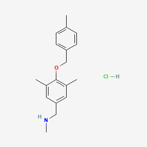 ({3,5-Dimethyl-4-[(4-methylphenyl)methoxy]phenyl}methyl)(methyl)amine hydrochloride