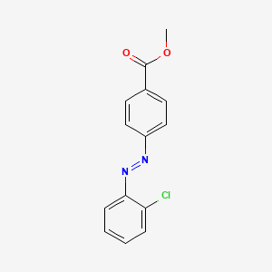 molecular formula C14H11ClN2O2 B14553366 Methyl 4-[(E)-(2-chlorophenyl)diazenyl]benzoate CAS No. 62133-15-7