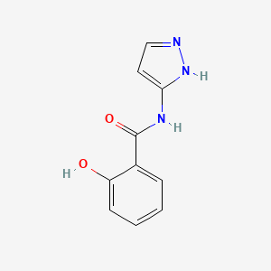 molecular formula C10H9N3O2 B14553383 Benzamide, 2-hydroxy-N-1H-pyrazol-3-yl- CAS No. 61745-74-2