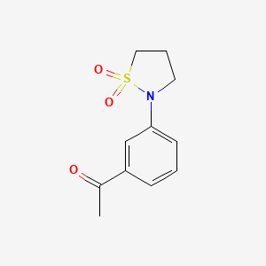 2-(3-Acetylphenyl)-1lambda6,2-thiazolidine-1,1-dione