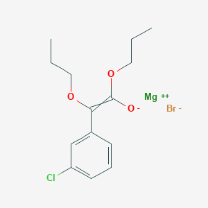 molecular formula C14H18BrClMgO3 B14553448 Magnesium bromide (3-chlorophenyl)(propoxy)(propoxycarbonyl)methanide (1/1/1) CAS No. 62123-93-7