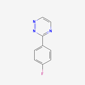 molecular formula C9H6FN3 B14553463 3-(4-Fluorophenyl)-1,2,4-triazine CAS No. 62230-41-5