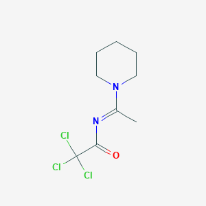 molecular formula C9H13Cl3N2O B14553465 Acetamide, 2,2,2-trichloro-N-[1-(1-piperidinyl)ethylidene]- CAS No. 62026-62-4