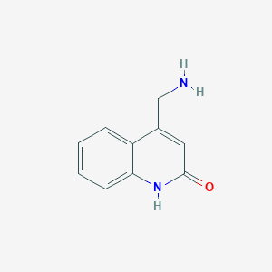 molecular formula C10H10N2O B145535 4-氨甲基-2(1H)-喹啉酮 CAS No. 132973-43-4