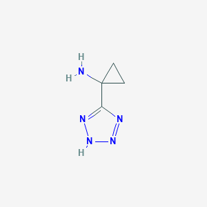 molecular formula C4H7N5 B1455350 1-(1H-1,2,3,4-tetrazol-5-yl)cyclopropan-1-amine CAS No. 787545-18-0