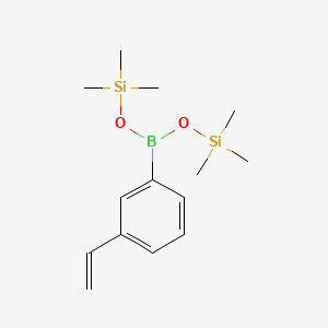 molecular formula C14H25BO2Si2 B14553513 Bis(trimethylsilyl) (3-ethenylphenyl)boronate CAS No. 62043-02-1
