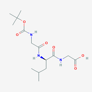 molecular formula C15H27N3O6 B14553553 N-(tert-Butoxycarbonyl)glycyl-D-leucylglycine CAS No. 62188-59-4