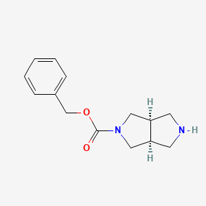 molecular formula C14H18N2O2 B1455357 cis-2-Cbz-hexahydropyrrolo[3,4-C]pyrrole CAS No. 445310-01-0