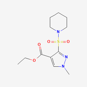 ethyl 1-methyl-3-(piperidine-1-sulfonyl)-1H-pyrazole-4-carboxylate