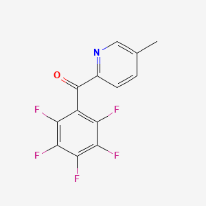 molecular formula C13H6F5NO B1455362 5-Methyl-2-(pentafluorobenzoyl)pyridine CAS No. 1187164-87-9