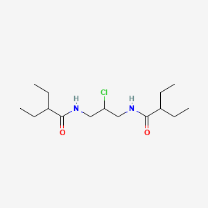 molecular formula C15H29ClN2O2 B14553672 N,N'-(2-Chloropropane-1,3-diyl)bis(2-ethylbutanamide) CAS No. 61796-91-6