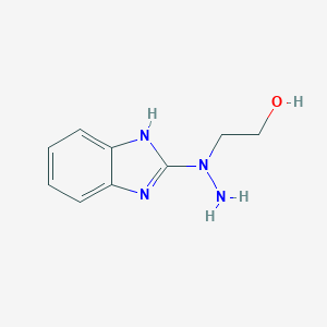 molecular formula C9H12N4O B145537 2-[1-(1H-Benzimidazol-2-yl)hydrazino]ethanol CAS No. 131882-24-1