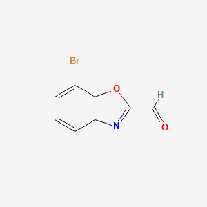 molecular formula C8H4BrNO2 B1455370 7-Bromo-benzooxazole-2-carbaldehyde CAS No. 944907-44-2